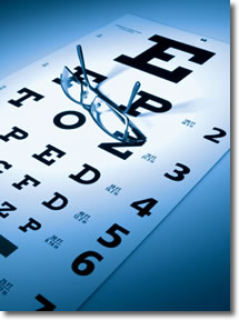 Eye-chart with glasses