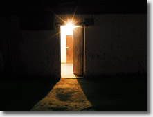 Door opening to light